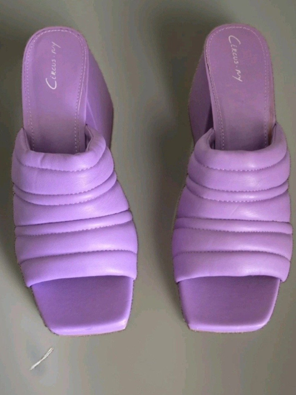 Circus by Sam Edelman Quilted Lilac Slide Mules Sz 10M